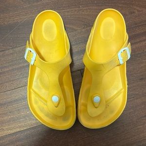Birkenstock size 6, yellow sandal